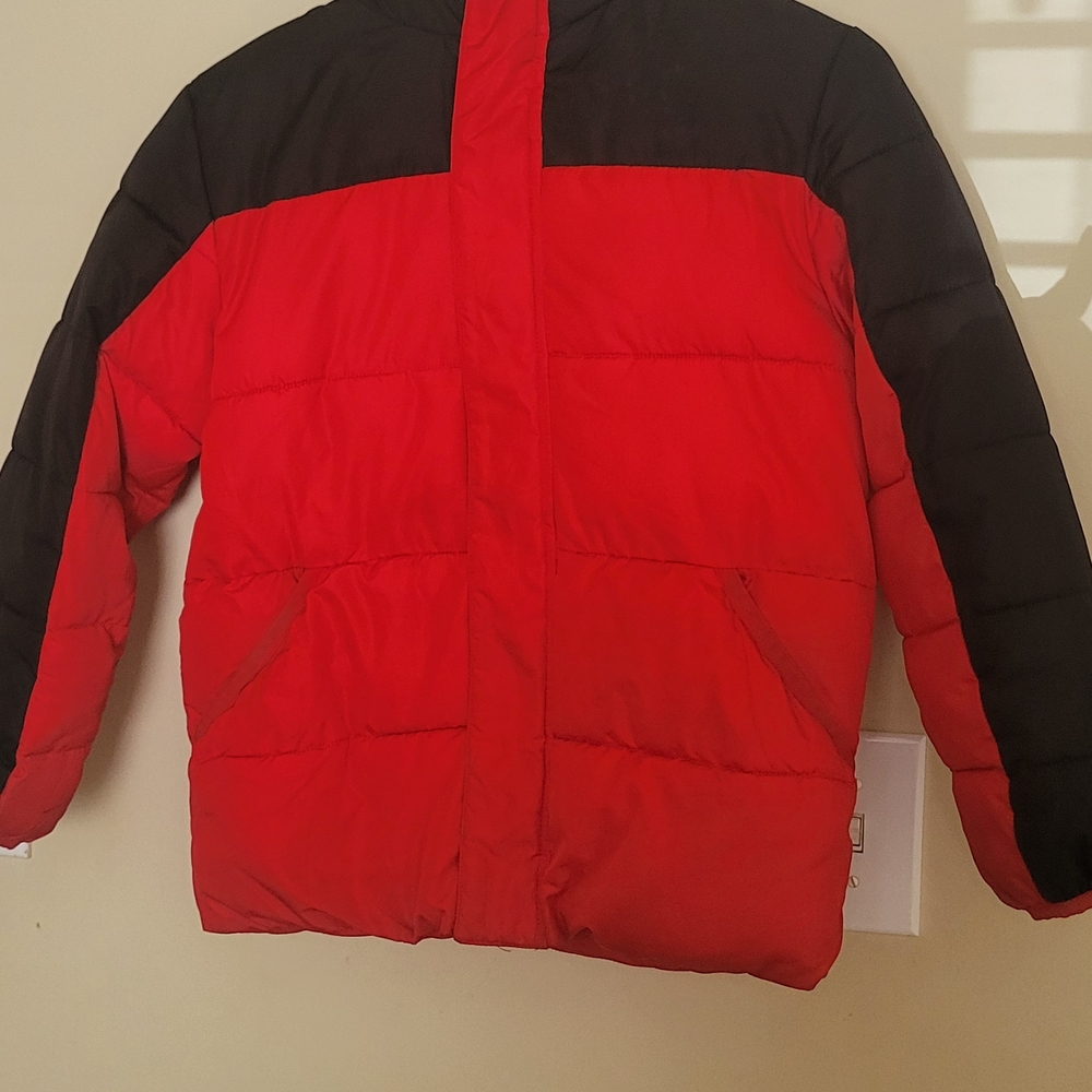 Red and Black Puffer Jacket